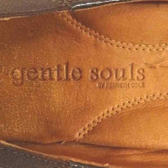 Kenneth Cole Gentle Souls Comfort Shoes Sz 8.5 Brown Patent Leather Office Glam - Picture 3 of 12